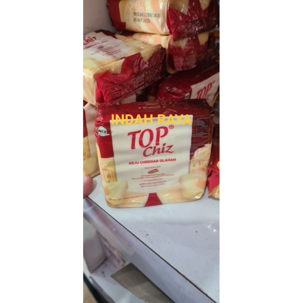 

TOP CHIZ/ keju CHEDDAR OLAHAN 250g/pcs