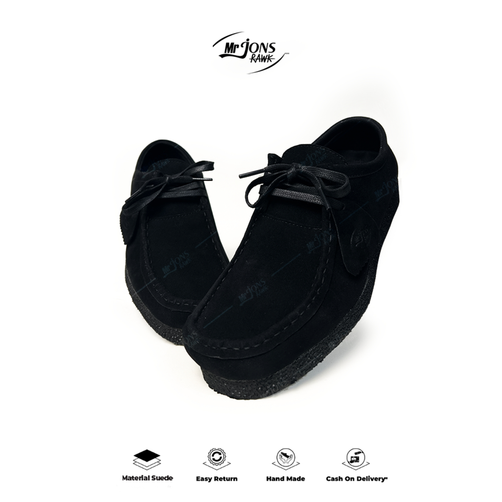Mr.Jonsrawk Official - Sepatu Formal Pria Oxford Warna Hitam Kerja Kuliah Kondangan