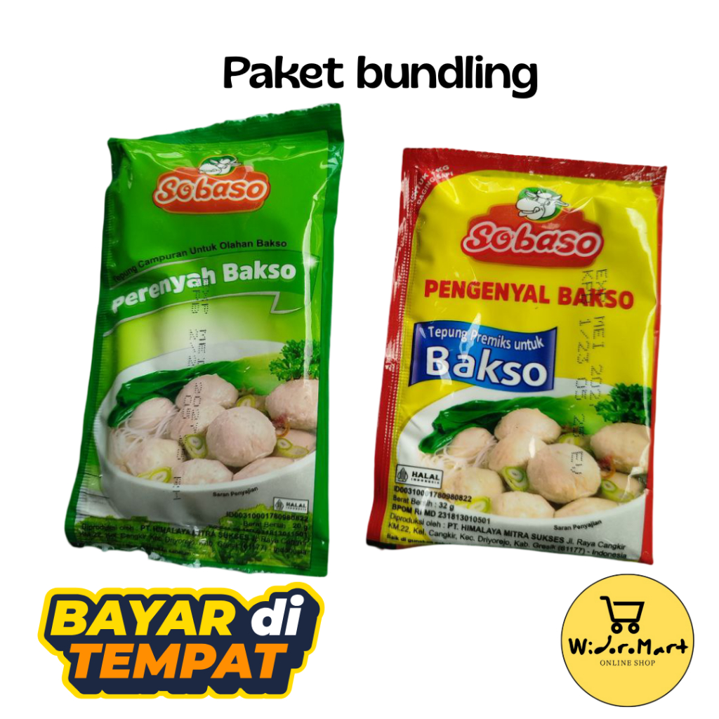 

SOBASO Tepung Pengenyal dan Perenyah Bakso Siap Pakai dengan Rasa yang Nikmat / Pengenyal dan Perenyah Bakso