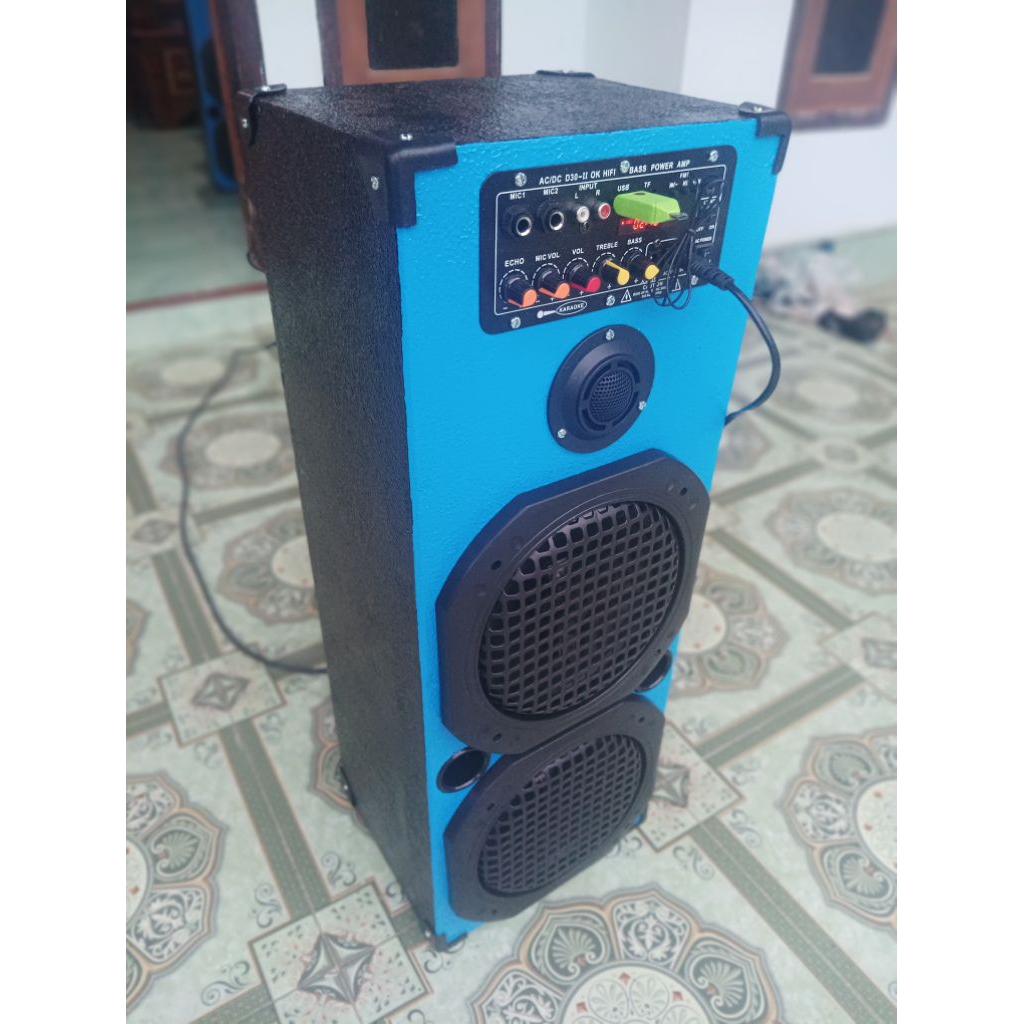 Sound Aktif 8 inch double Super Bass Bluetooth Echo Karaoke System