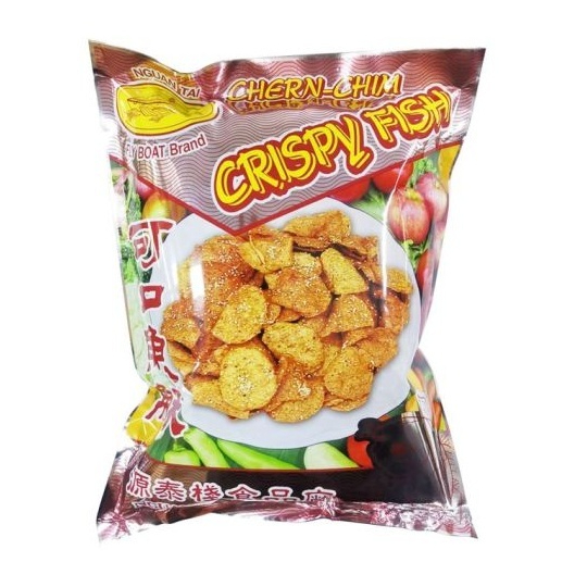 

Flyboat Crispy Fish Snack Thailand Snack Kerupuk Sate Ikan Crispy Snack Rasa Ikan