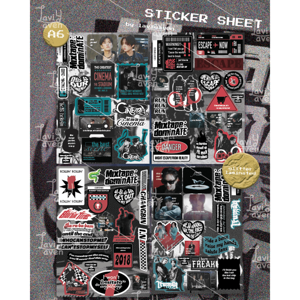

Sticker Sheet Mixtape:Dominate Stray Kids