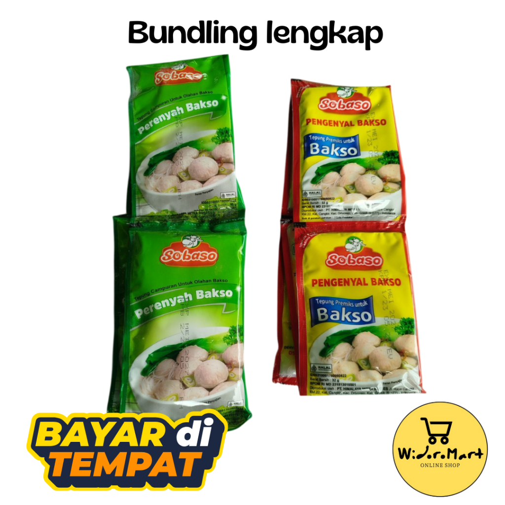 

Sobaso Tepung + Perenyah Pengenyal Bakso // paket rentengan 5pcs/varian ( isi 10pcs)