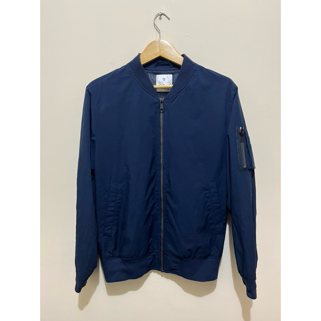 Jaket bomber branded restoration navy size M used mulus