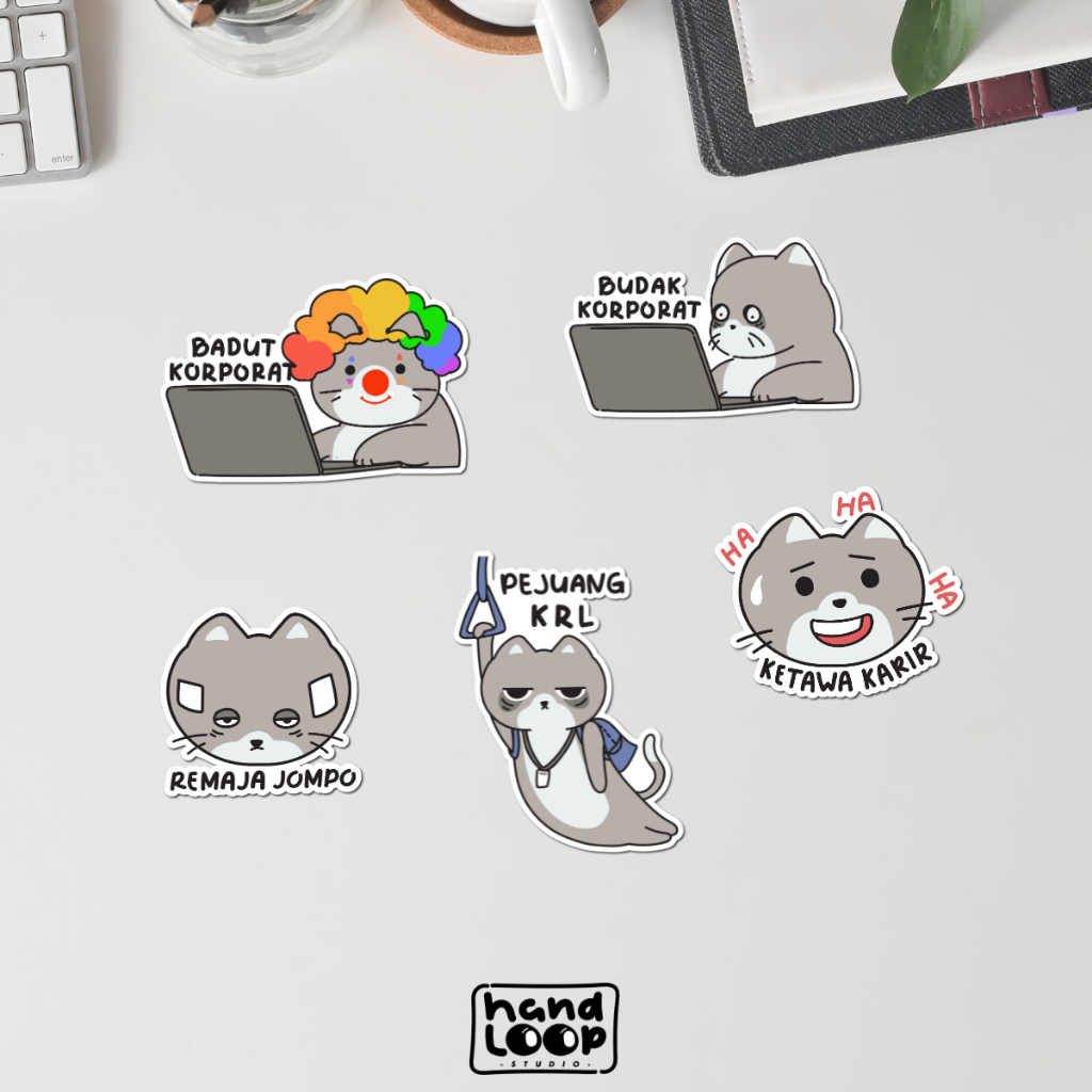 

Kerja Kerja Club Sticker Vinyl Waterproof