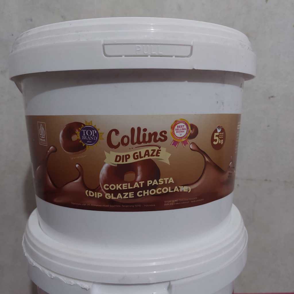 

Collins Dip Glaze Chocolate/Cokelat Kemasan 5 KG