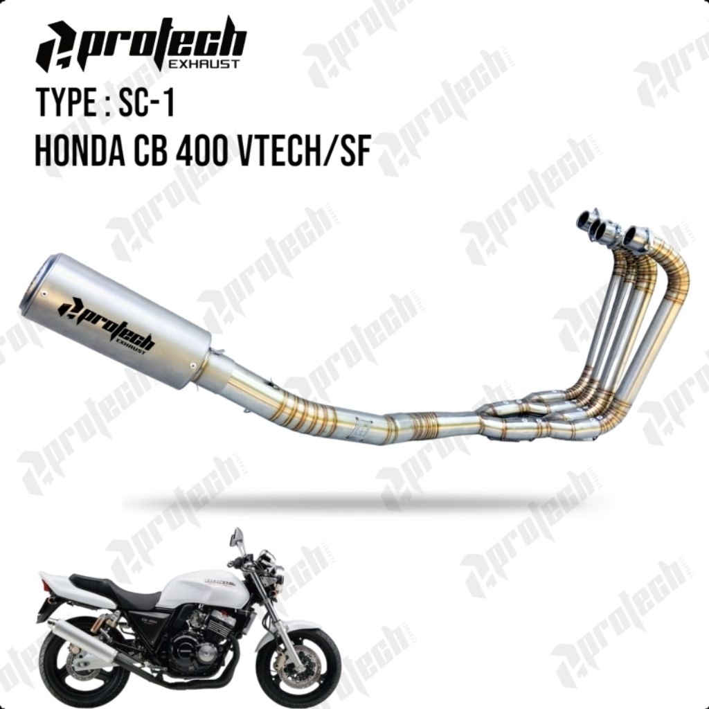 Knalpot Racing CB 400 SF Vtech V-tech protech fullsystem