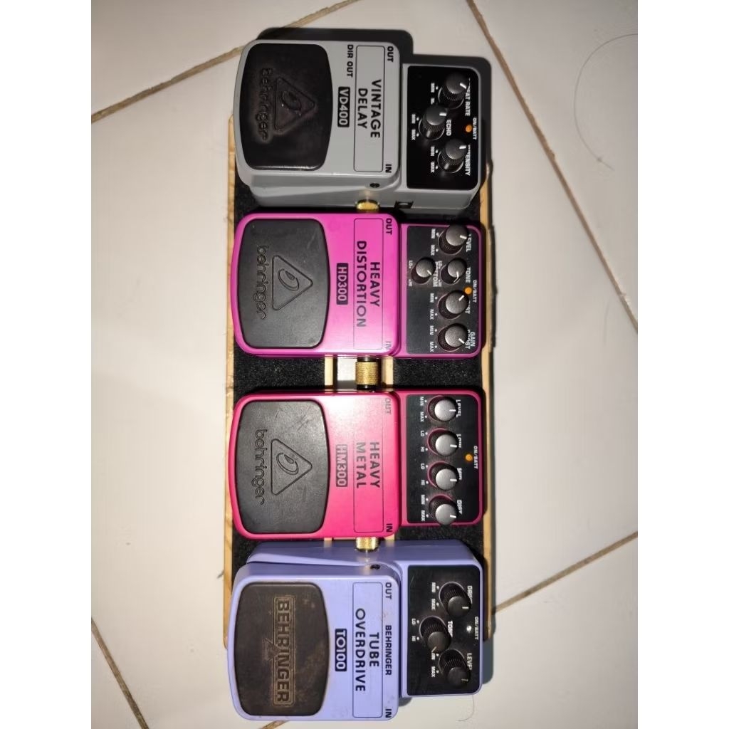 Efek Gitar Sepaket Behringer TO100 HM300 HD300 VD400 Delay Ove Zrdrive Distortion Metal Alt Boss MXR