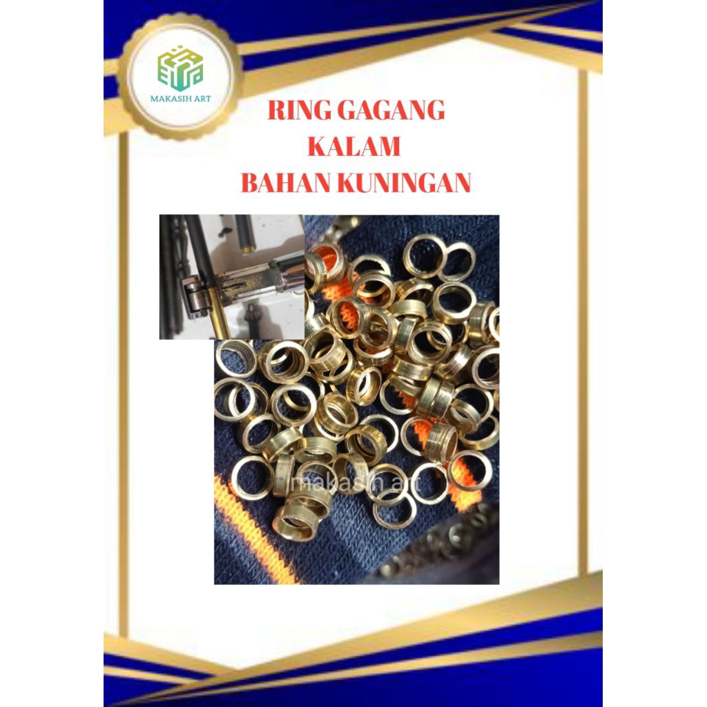 

RING GAGANG KALAM BAHAN KUNINGAN BULAT 1 CM / 10ML
