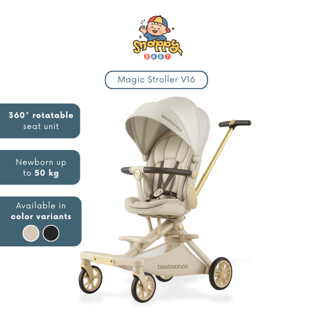 Snappy Baby | Stroller Bayi Lipat Putar Travelling Magic Stroller V16 | Stroller Lipat Putar | Trave