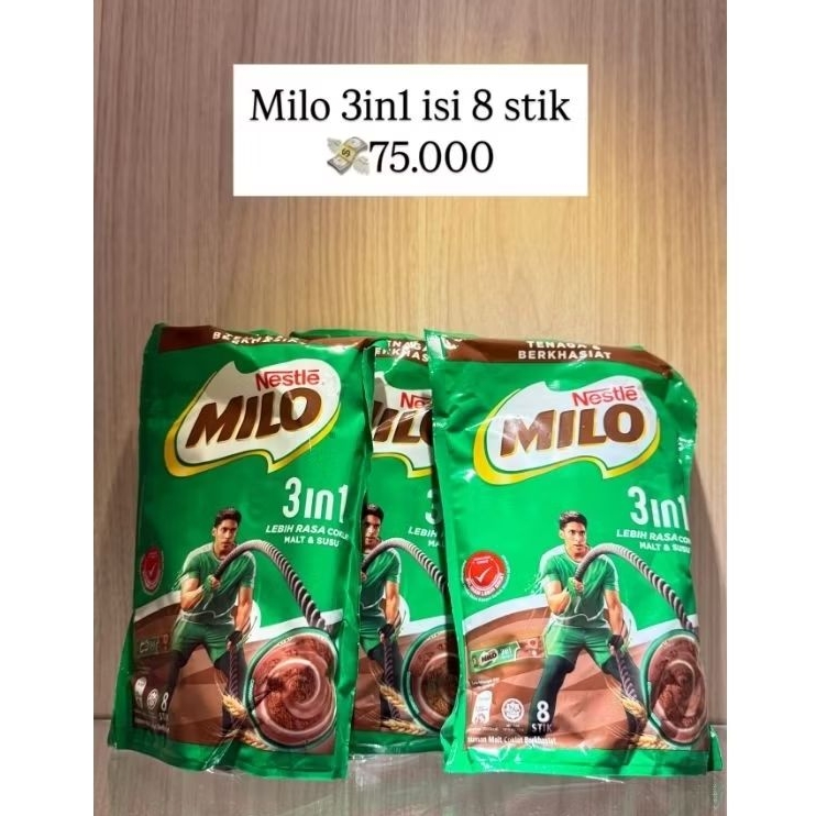 

Milo Malaysia 3in1 isi 8stik