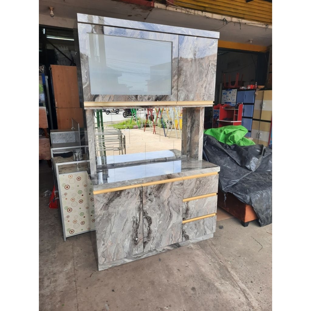 kitchen set 3 pintu/ kitchen hpl/ rak piring hpl/lemari sayur/rak dapur