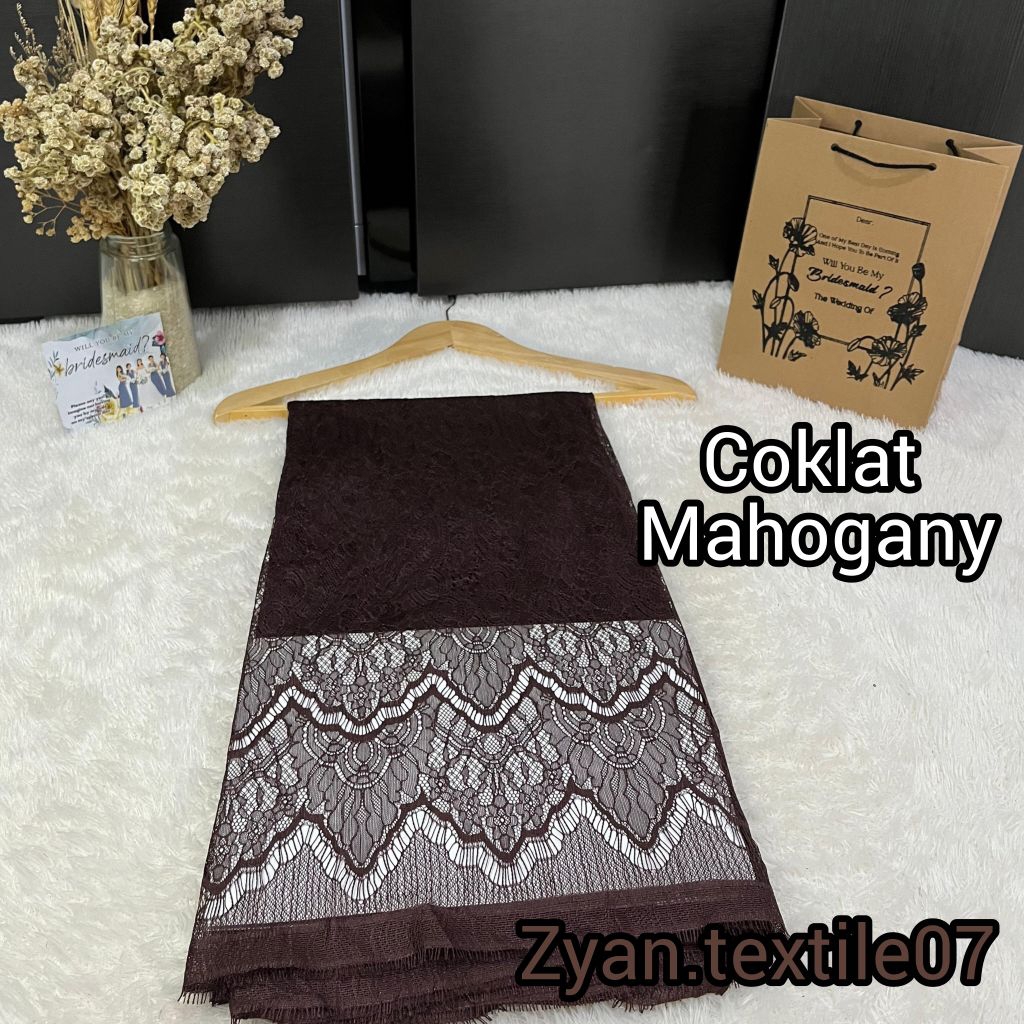 FREE CARD& PAPERBAG Kain Brokat Chantily Premium Quality / Brokat Chantily Panel / Brokat Chantily L