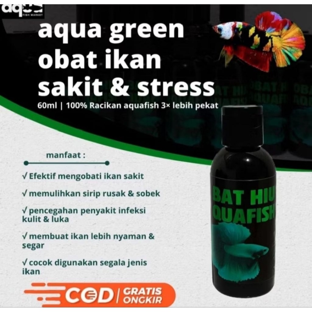 OBAT HIJAU PERAWATAN IKAN HIAS, IKAN CUPANG DAN JENIS LAINNYA