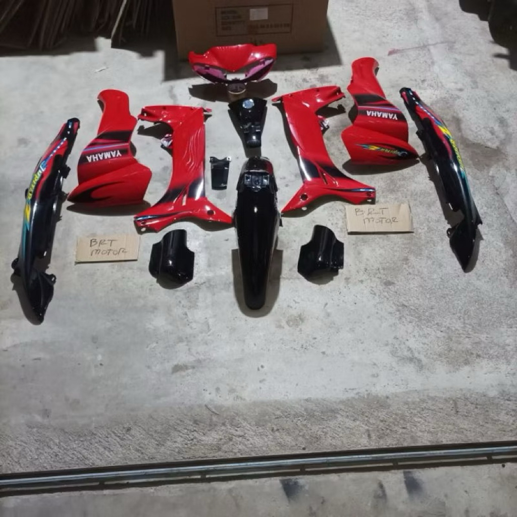 Kwalitas Terjamin COVER BODY Full Set Halus Jupiter Z Merah Hitam, cover body Motor Yamaha Jupiter Z