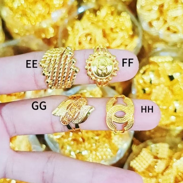 CINCIN DUBAI CINCIN KOIN ASLI PERHIASAN WANITA DEWASA