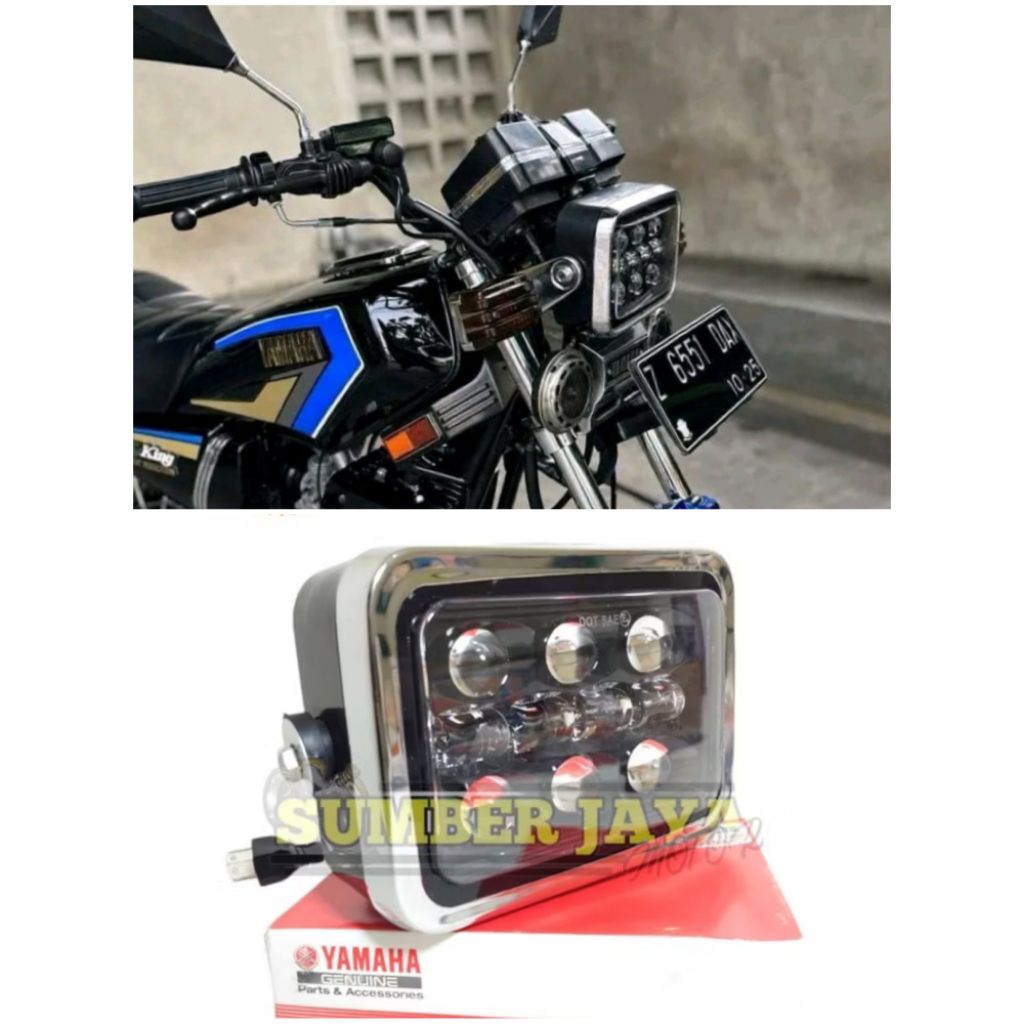 Reflektor lampu depan kotak 5T5 daymaker RX-King lama RXS Rx special Headlamp depan Led Rxking lama 