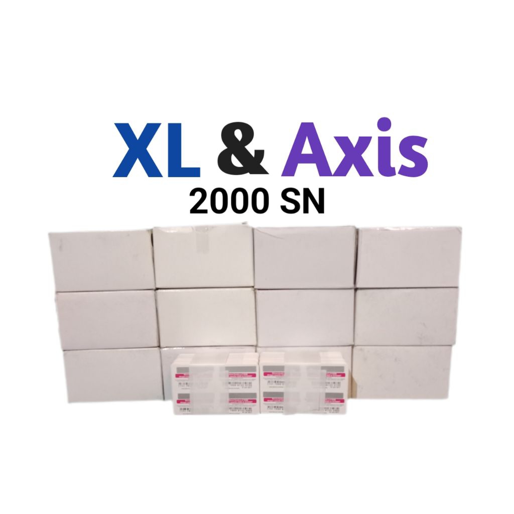 Voucher XL AXIS Blank/Kosong 2000 SN Bahan Injek