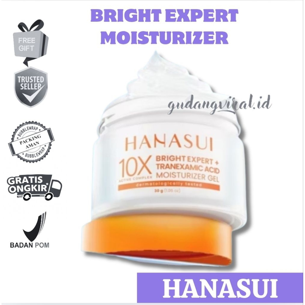 -GV- [NEW] HANASUI Bright Expert Moisturizer Gel 30g - Pelembab Gel Bening Lembap & Mencerahkan - 5%