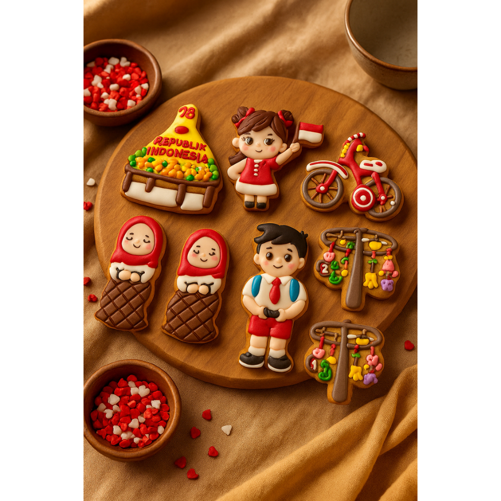 

Custom Cookies 17an – Anak Sekolah & Panjat Pinang Kue Kering Hias 17an – Cocok Hampers & Lomba Butter Cookies Hias Tema Indonesia Merdeka
