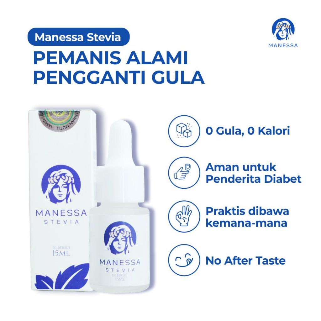 

Beli 1 Gratis 1 | Pengganti Gula Alami Extrak Daun Stevia | Manessa Stevia Pengganti Gula 0 Kalori | Aman untuk Penderita Diabet