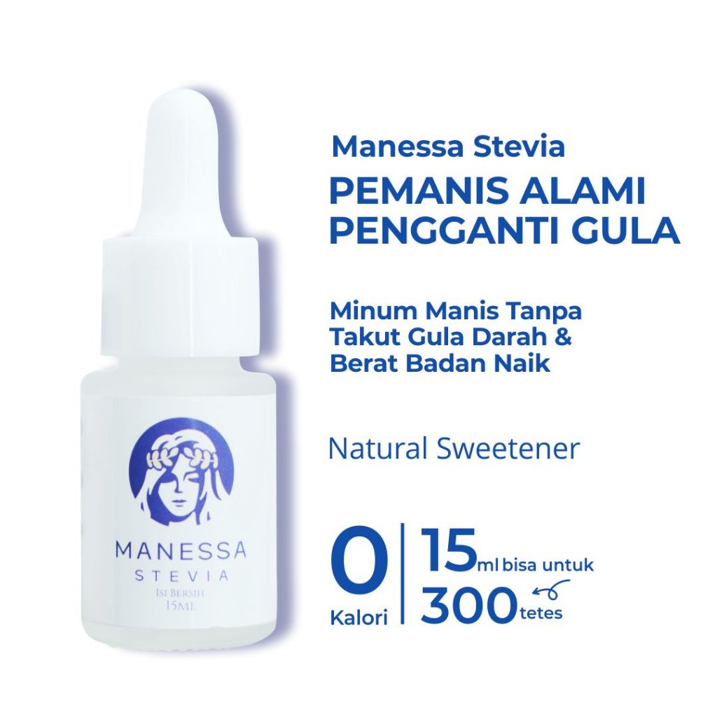 

Pemanis Alami Stevia Nol Kalori Aman untuk Diabet & Defisit Kalori | 15 ml Bisa untuk 300 Gelas