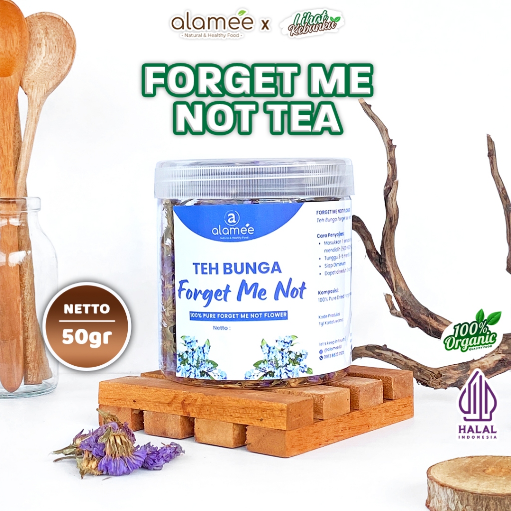 

ALAMEE Forget Me Not Flower Tea Teh Bunga Organik Kering Dried 50gr LIHAT KEBUNKU