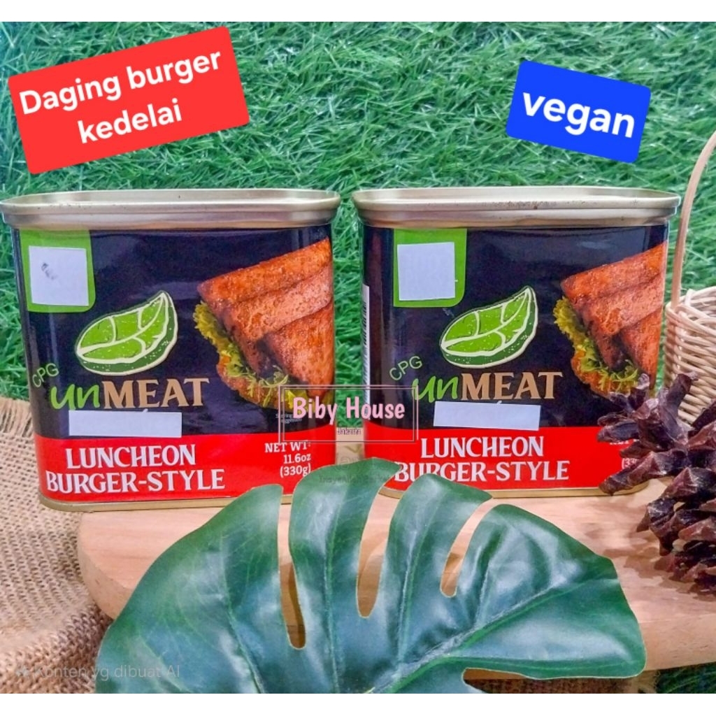 

DAGING OLAHAN PROTEUN KEDELAI VEGAN UN MEAT LUNCHEON BURGER STLYLE 330 GR