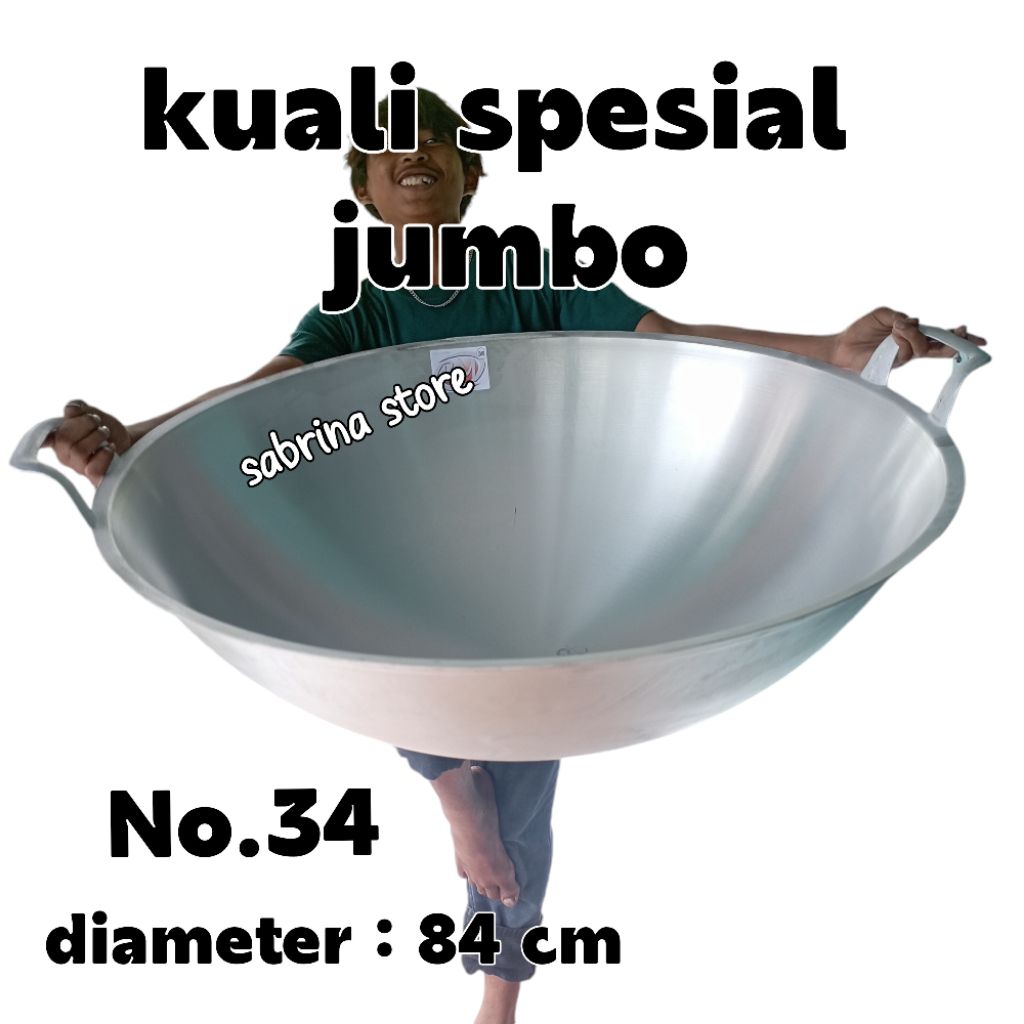 Wajan Kuali Kancah Besar Penggorengan Spesial No 22-36 Wajan Anti Lengket Bahan Aluminium Tebal