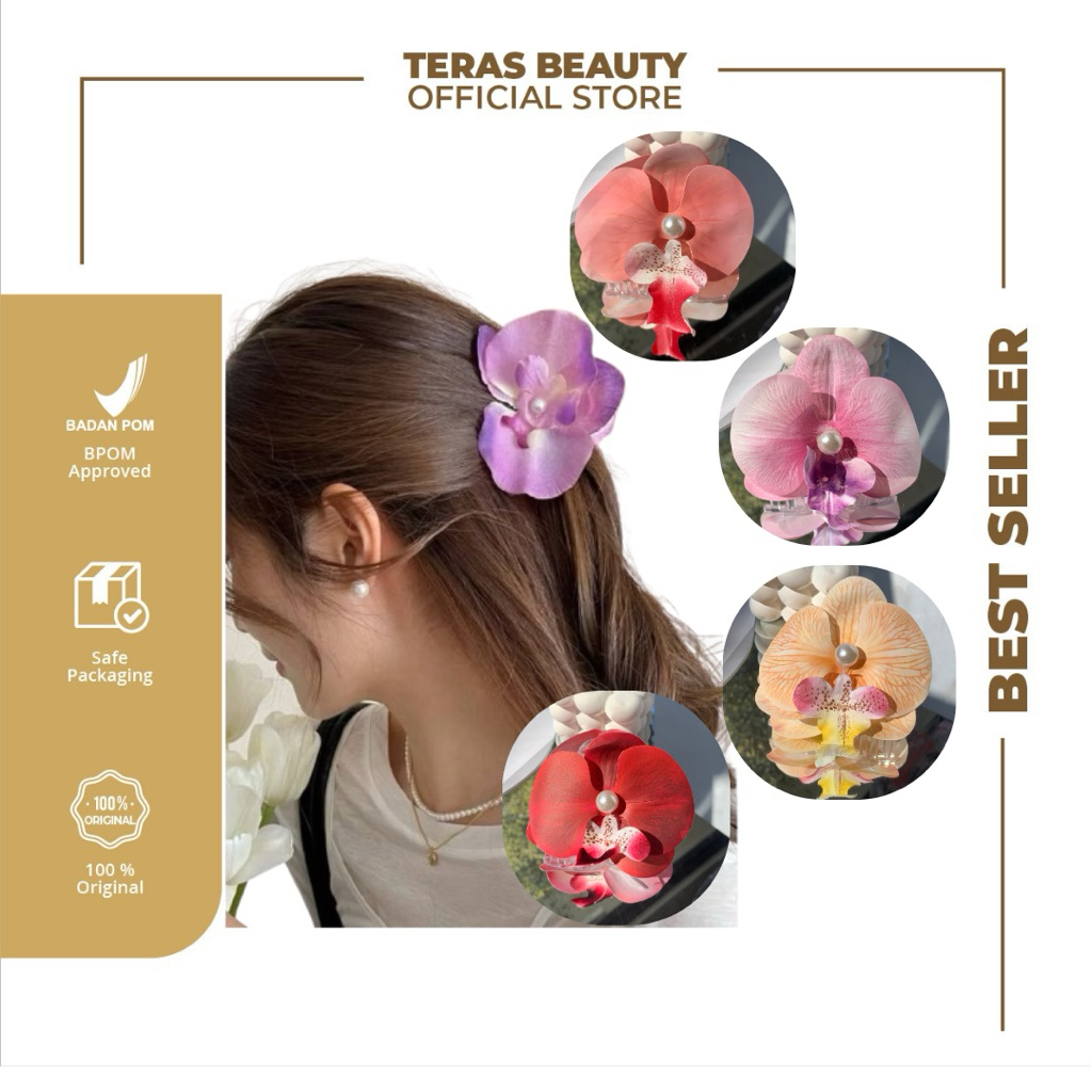 Jepit Rambut Bunga Anggrek Jumbo ukuran 11 cm |Jepit Rambut Anggrek|Jepit Anggrek|Jepit Bunga Anggre