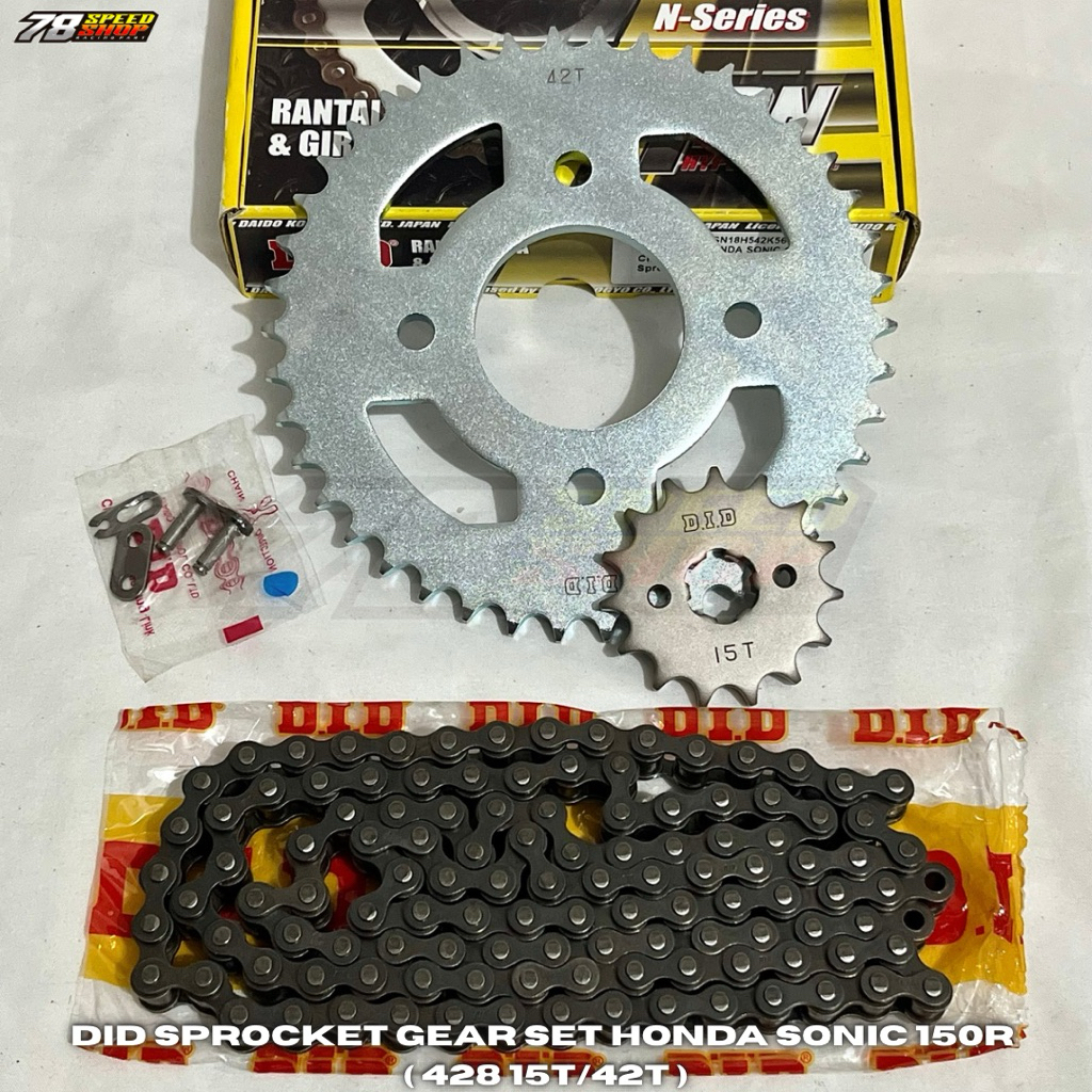D.I.D DID Sprocket Gear Set Gir Paket Ger Gear Paket Set Lengkap DID Revo Absolute Revo 110 Supra X 
