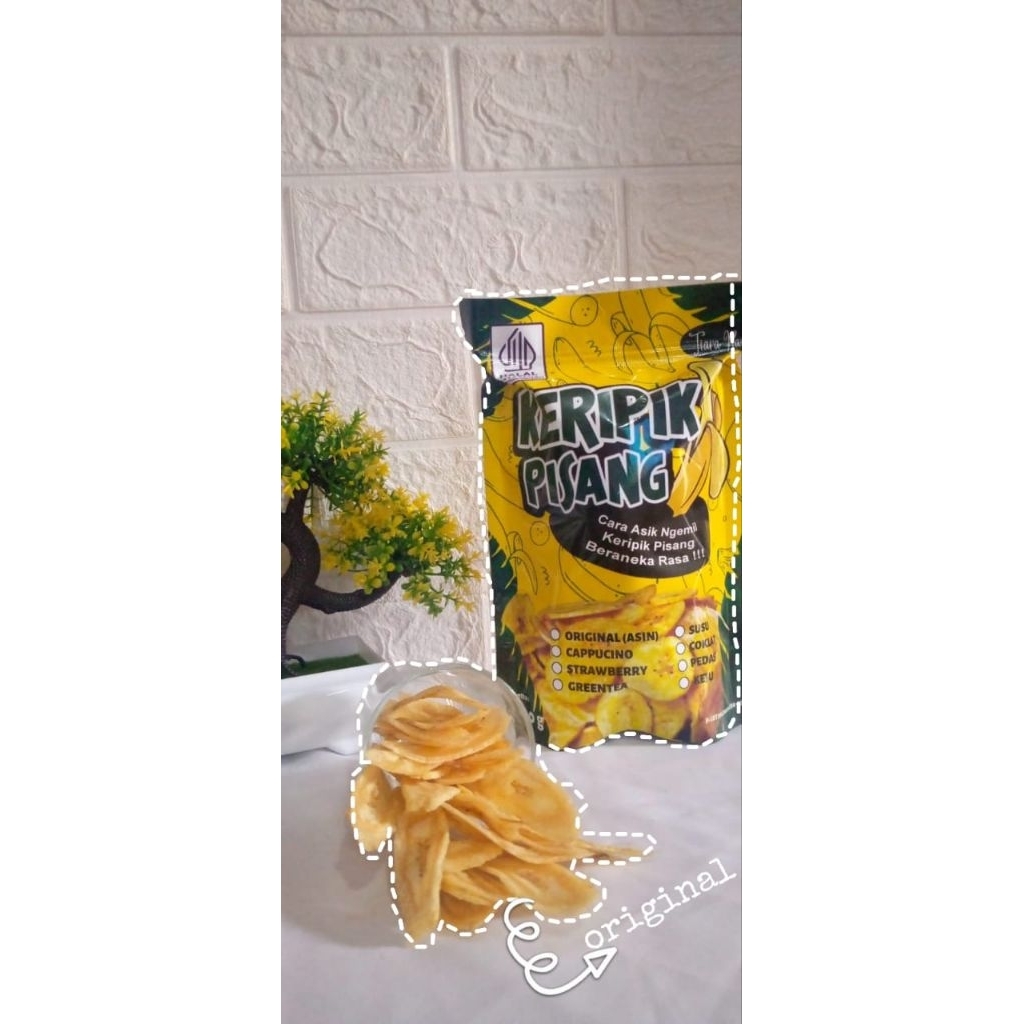 

keripik pisang 200 gram viral varian rasa original enak pasti nagih