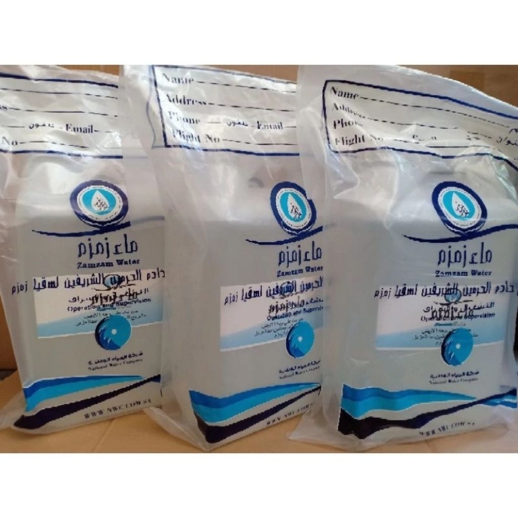 

air zam-zam original 5 liter oleh oleh haji dan umroh