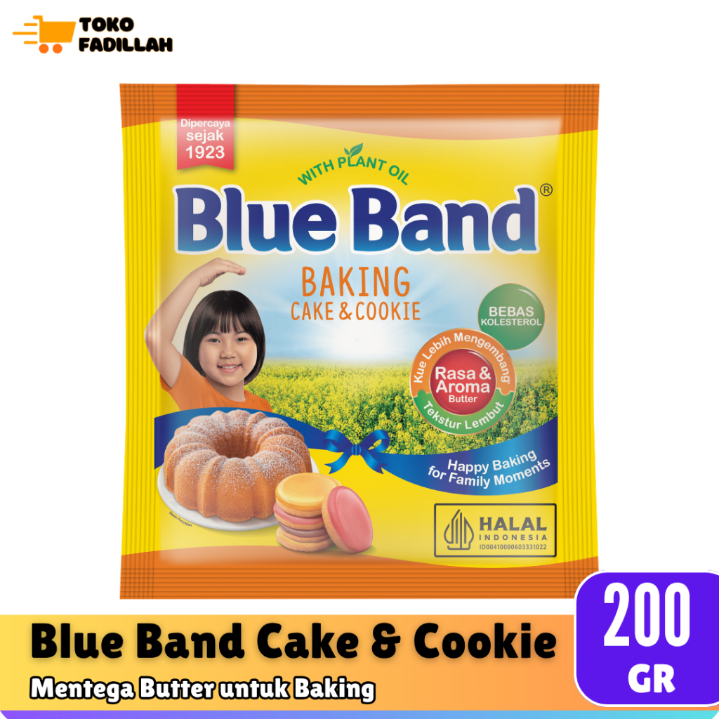 

Blue Band Baking Cake & Cookie Sachet 200gr - Mentega Kue Aroma Butter