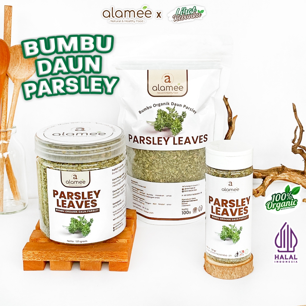 

ALAMEE Parsley Kering Dried Persley Flakes Daun Peterseli Leaves Bumbu Dapur Dapur LIHAT KEBUNKU