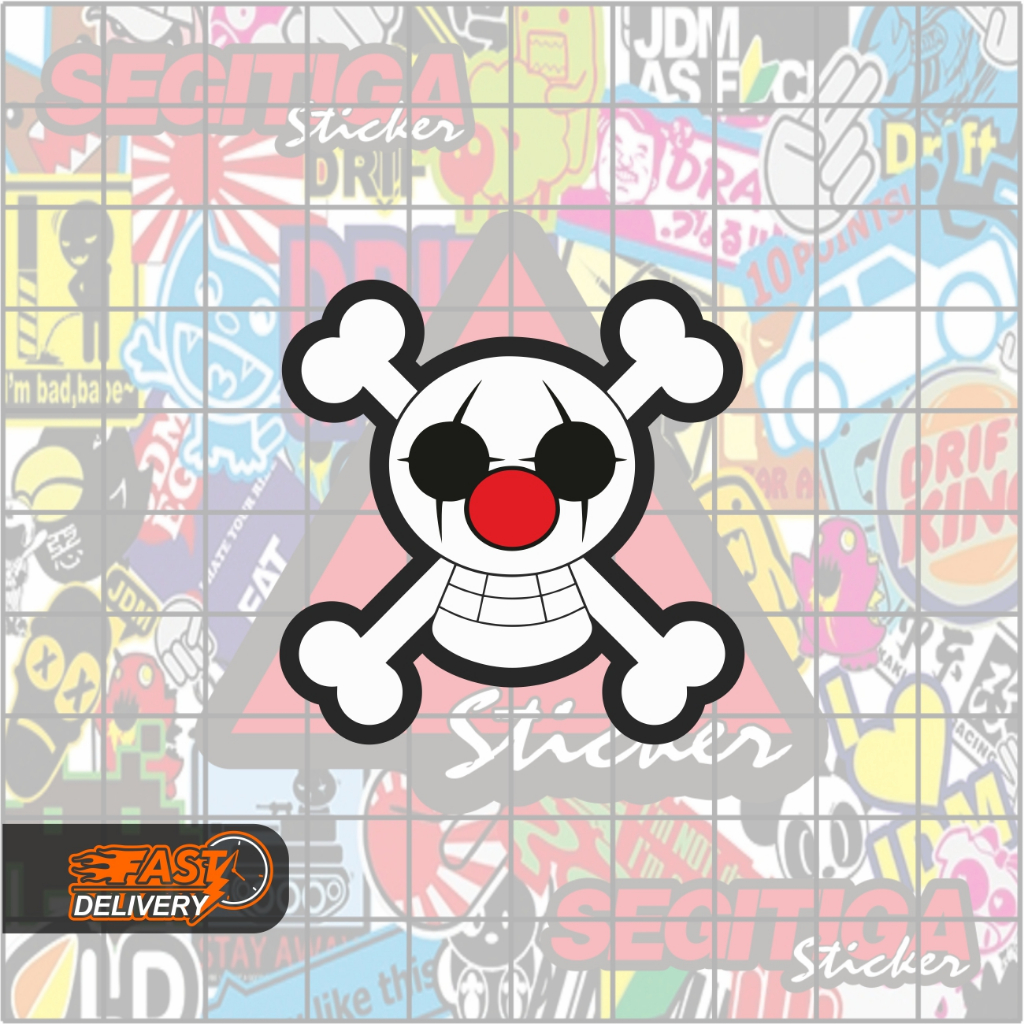 

Sticker Bajak Laut Buggy Pirates Ukuran 5 x 5 Cm