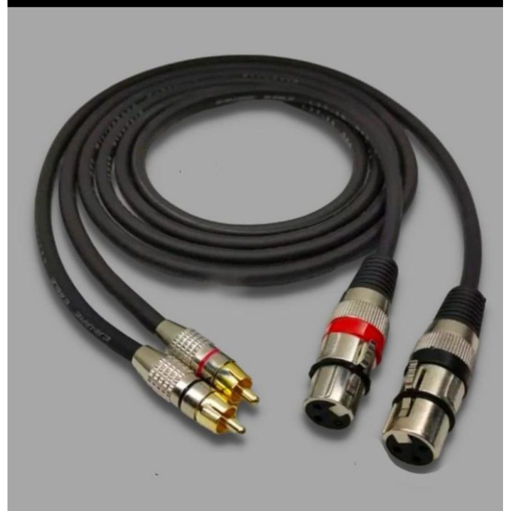 kabel Canare panjang 10 meter Xlr Cewek to Rca