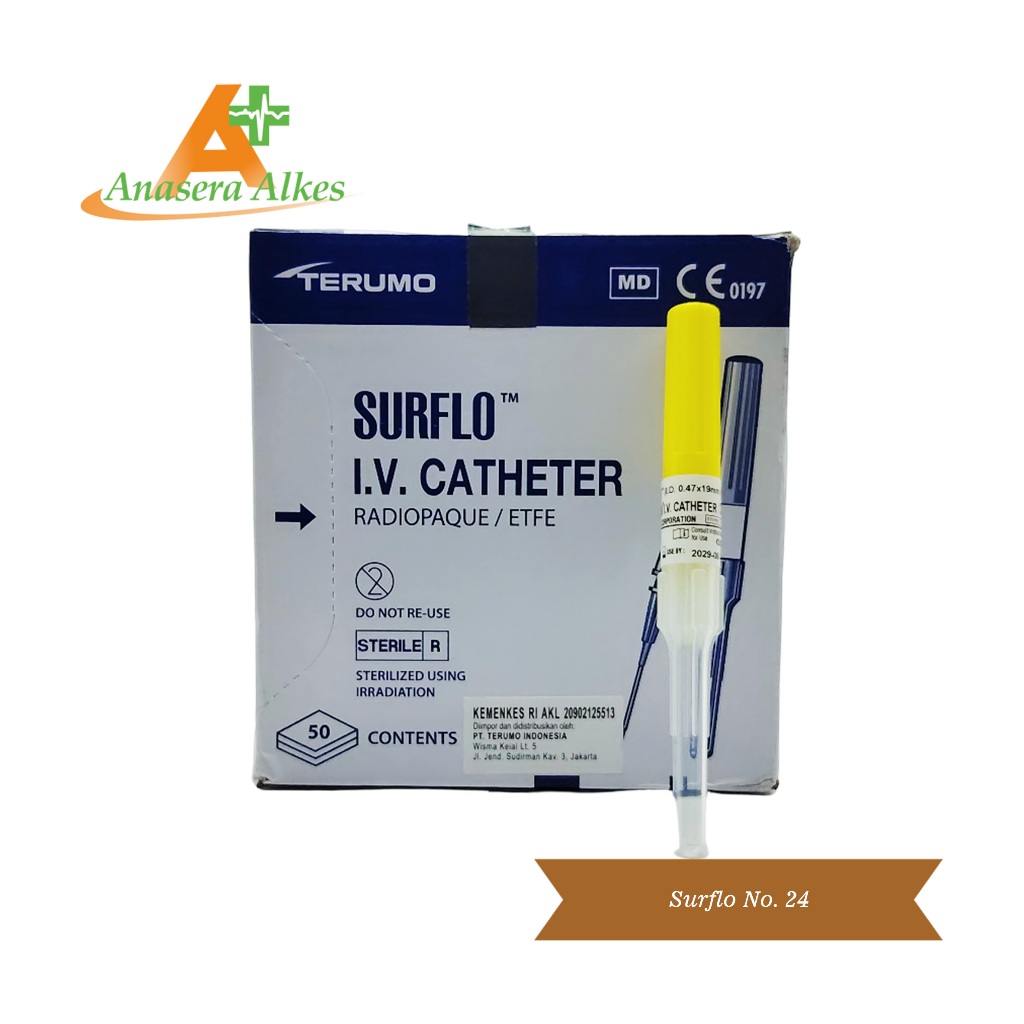 Surflo 24G (0,47 x 19mm) I.V. Catheter Terumo