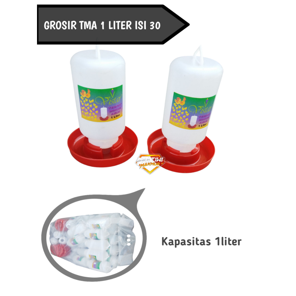 GROSIR TMA 1LITER VISTAR ISI 30PCS TEMPAT MINUM AYAM OTOMATIS 1 LITER MERK VISTAR