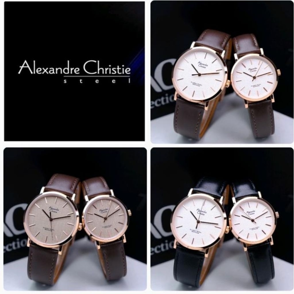 Jam tangan Kulit alexandre AC8698 | AC 8698 classic steel sapphitre