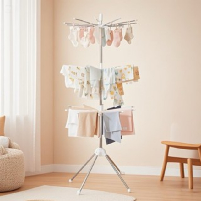 Jemuran Baju Bayi 3 Susun Lipat / Rak Jemuran Baju Bayi / Jemuran Baju Bayi Model Lipat / Jemuran