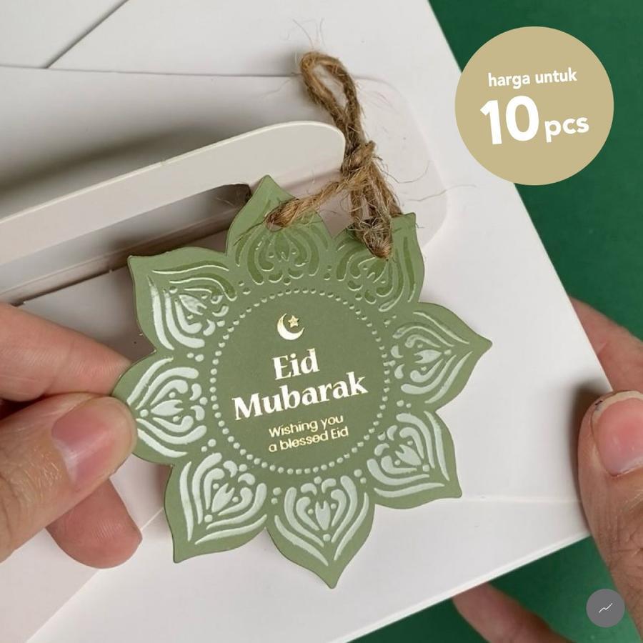

isi 10 Pc Hangtag Lebaran Tag Hampers Eid Mubarak Gantungan Idul Fitri