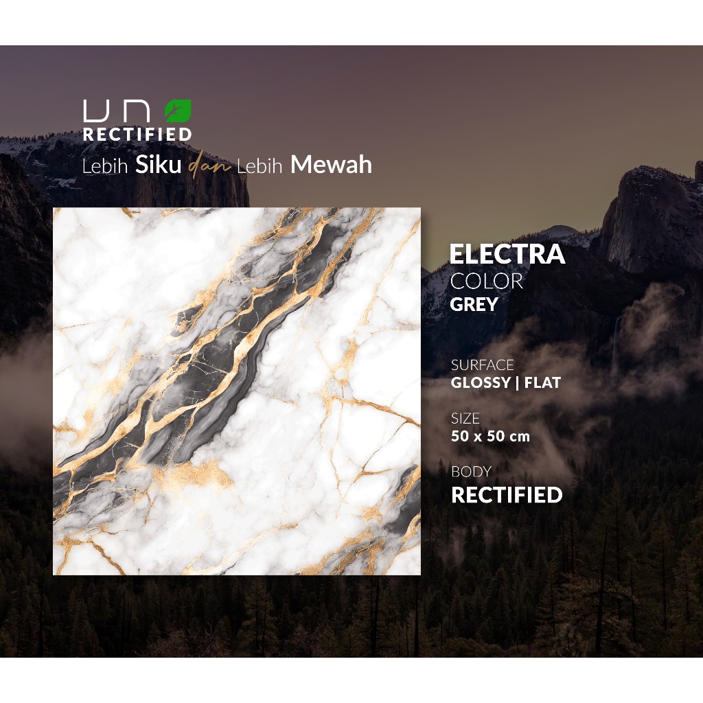 Keramik Uno Electra Grey 50x50 - Kilat Cutting Medan