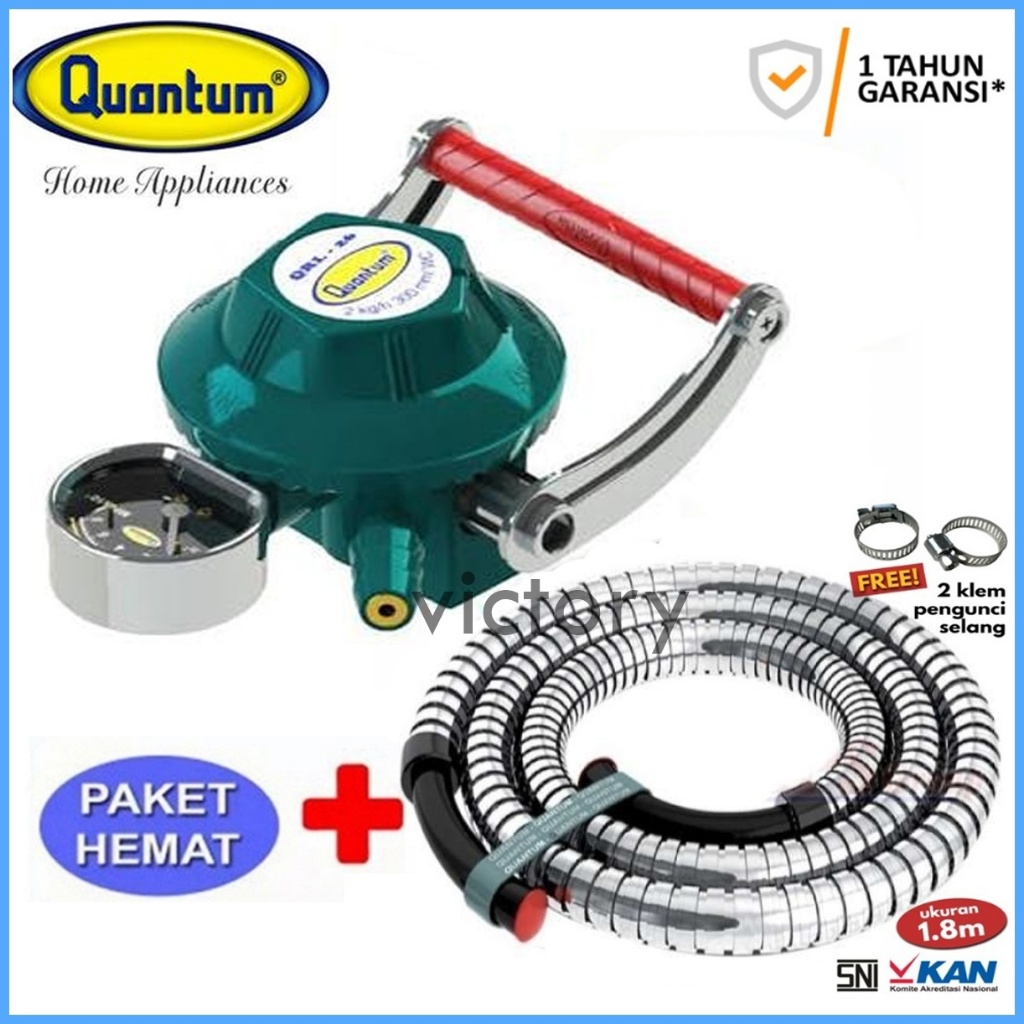 Regulator Quantum QRL26 Gas LPG Double Lock 2 Penguncian