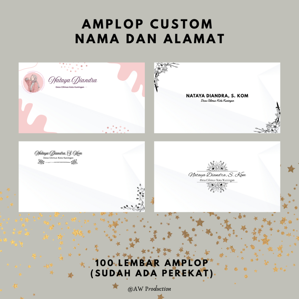 

AMPLOP KONDANGAN CUSTOM NAMA DAN ALAMAT / ANGPAU MURAH CEPAT TANPA PO
