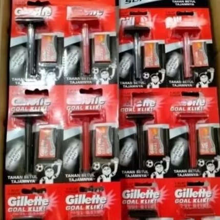 pisau cukur gilette goal klik perlembar 6 pcs