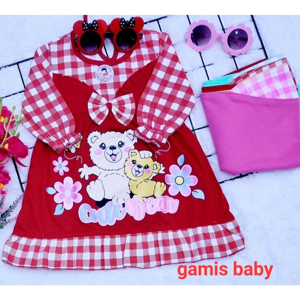 Baju Anak Gamis terbaru Baju gamis bayi perempuan Setelan baju muslim anak perempuan Baju muslim bay