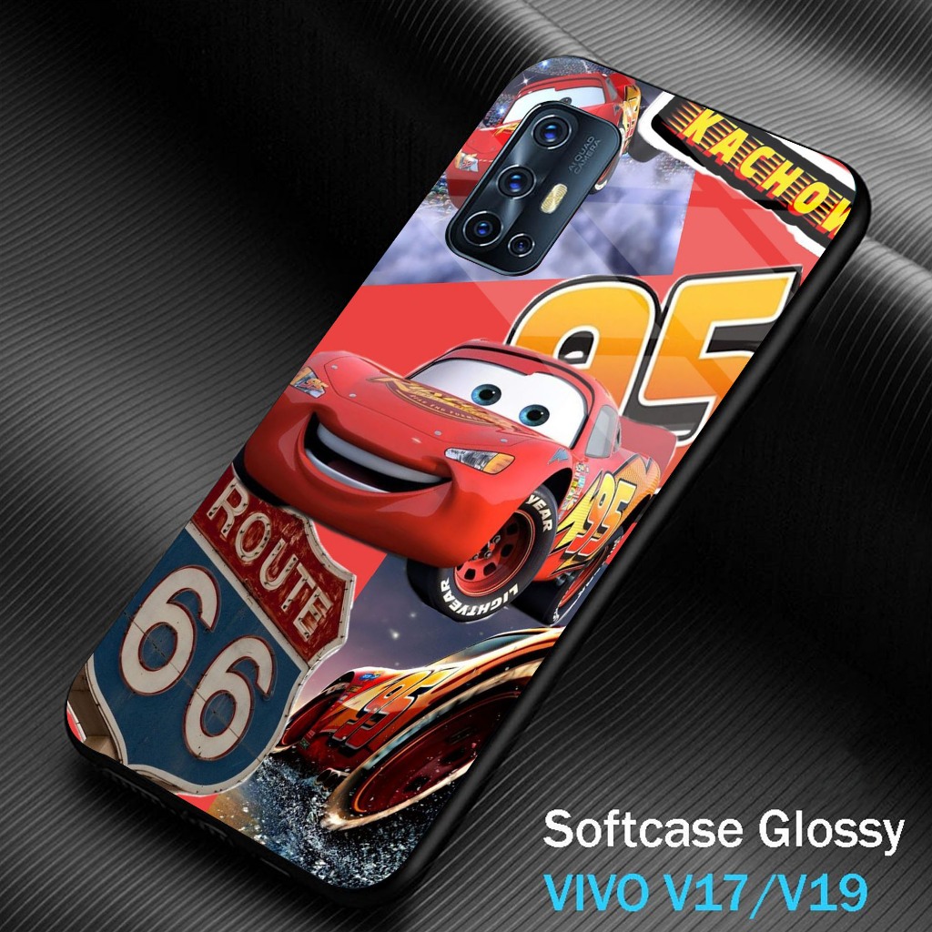 Case Vivo V17 V19 - Casing Motif MOBIL  - 2D Glossy - Softcase - Silicon Keras