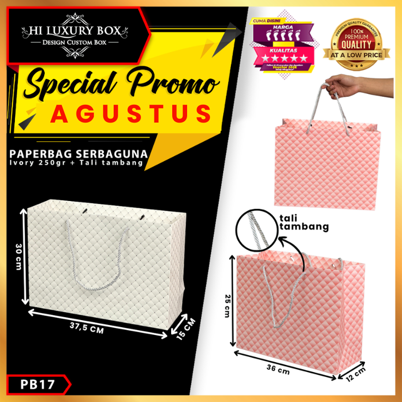 

Paper Bag Hadiah Jumbo / Premium Gift Bag / Tas Kado Jinjing / PB17