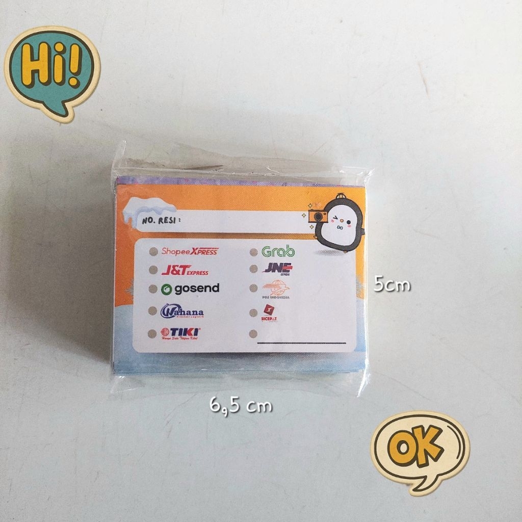 

(10pcs + free 2pcs) sticker resi pengiriman stiker resi olshop